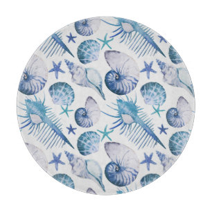 Watercolor-Muscheln Schneidebrett