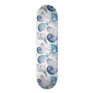 Watercolor-Muscheln Skateboard