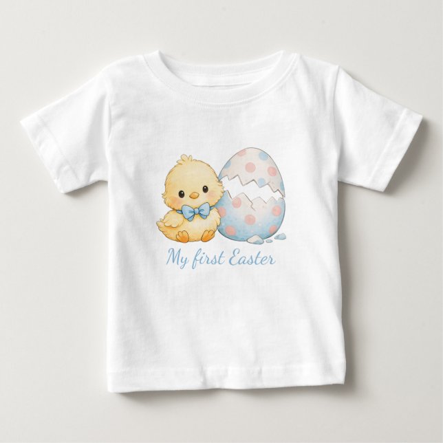 Watercolor My First Easter Chick Toddler Tshirt (Vorderseite)