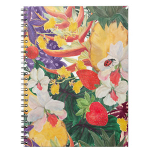 WAtercolor nahtlose tropische Muster mit exotische Notizblock