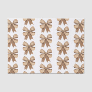 Watercolor Natural Burlap Bow Seidenpapier
