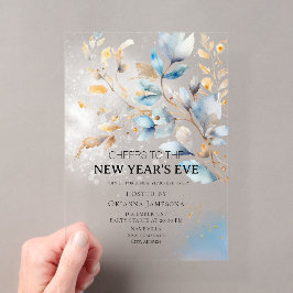 Watercolor New Year's Eve Party  Acryleinladungen