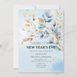Watercolor New Year's Eve Party  Einladung