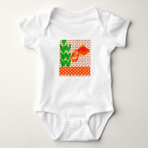 Watercolor niedliche WasserTropicl Fische Baby Strampler