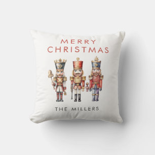 Watercolor Nutcracker Moderne Minimale Weihnachten Kissen