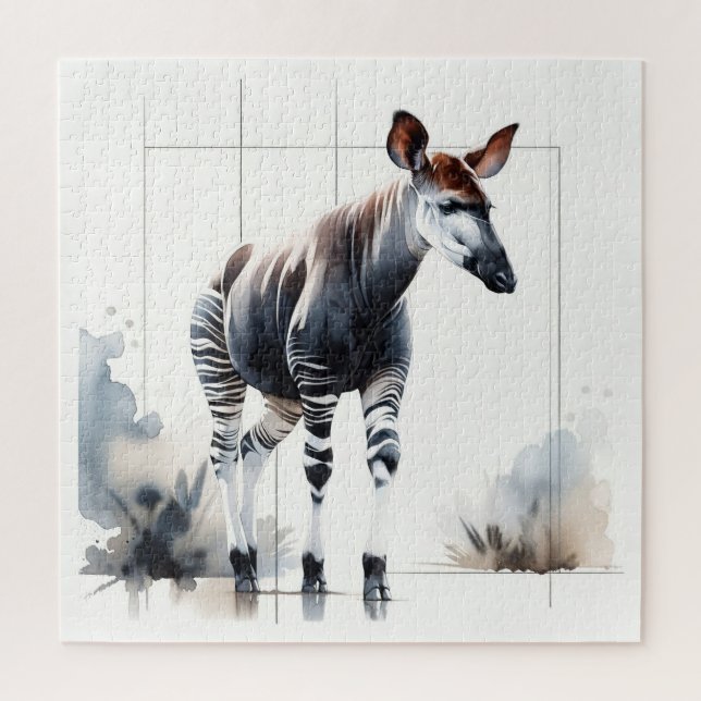 Watercolor Okapi AREF285 - Watercolor (Vertikal)
