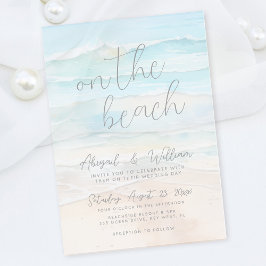 Watercolor On The Beach Wedding Acryleinladungen