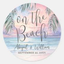 Watercolor On The Beach Wedding
