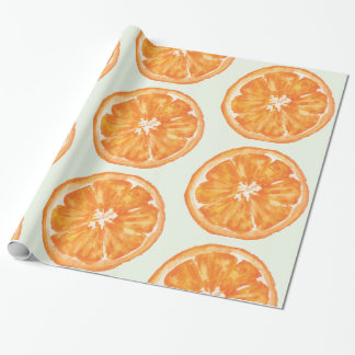 Watercolor Orange Slice Pattern Papier Geschenkpapier