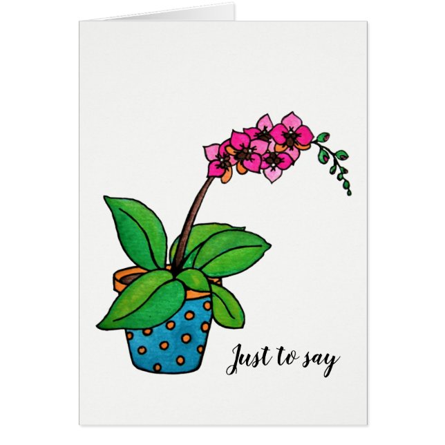 Watercolor Orchid Plant (Devant)