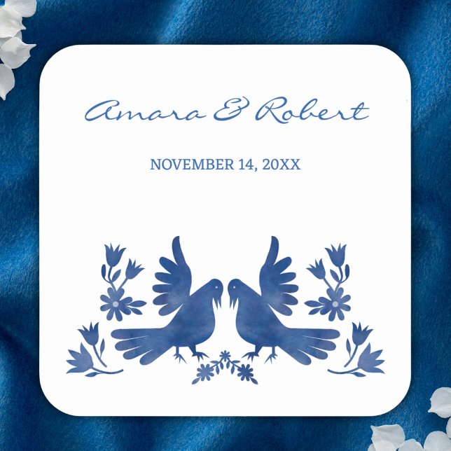 WATERCOLOR OTOMI VRRDS QUADRATISCHER AUFKLEBER (Von Creator hochgeladen)