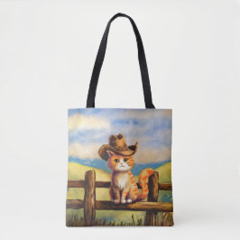 Watercolor painted Cat Dad Tasche