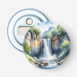 Watercolor painted waterfall flaschenöffner