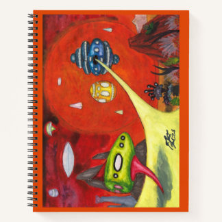 Watercolor Painting Science Fiction Dimension Art Notizbuch