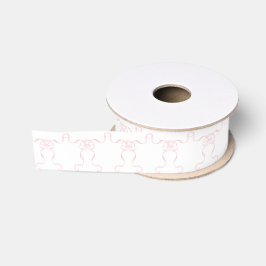 Watercolor Pale Pink Bows Ripsband