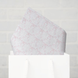 Watercolor Pale Pink Bows Seidenpapier