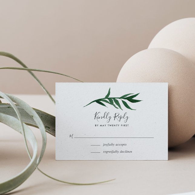 Watercolor Palm RSVP-Karte RSVP Karte (Von Creator hochgeladen)