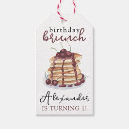 Watercolor Pancakes Geburtstagsparty Geschenkanhänger