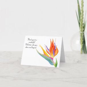 Watercolor Paradiesvogel Danke Freiwilliger