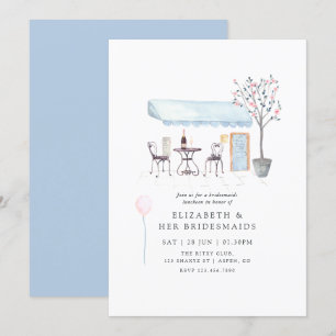 Watercolor Paris Bridal Einladung