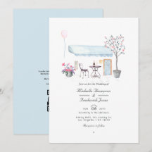 Watercolor Paris QR Code UAWG Wedding