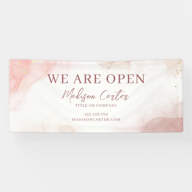 Watercolor Pastell Alcohol Tinte Banner (Horizontal)