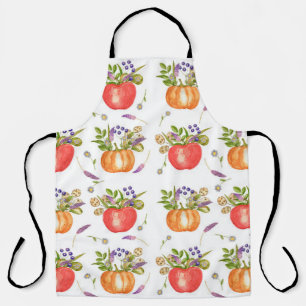 Watercolor pattern from autumn compositions schürze