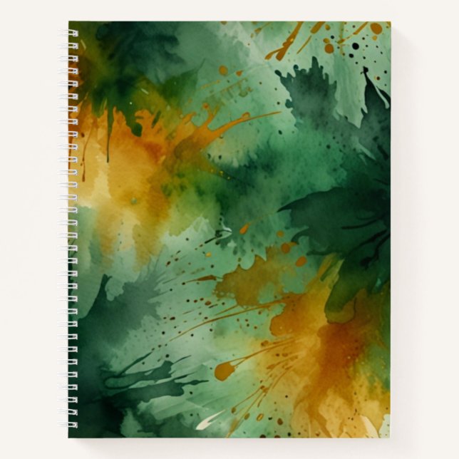 WATERCOLOR PATTERN-Notebook Notizbuch (Vorderseite)
