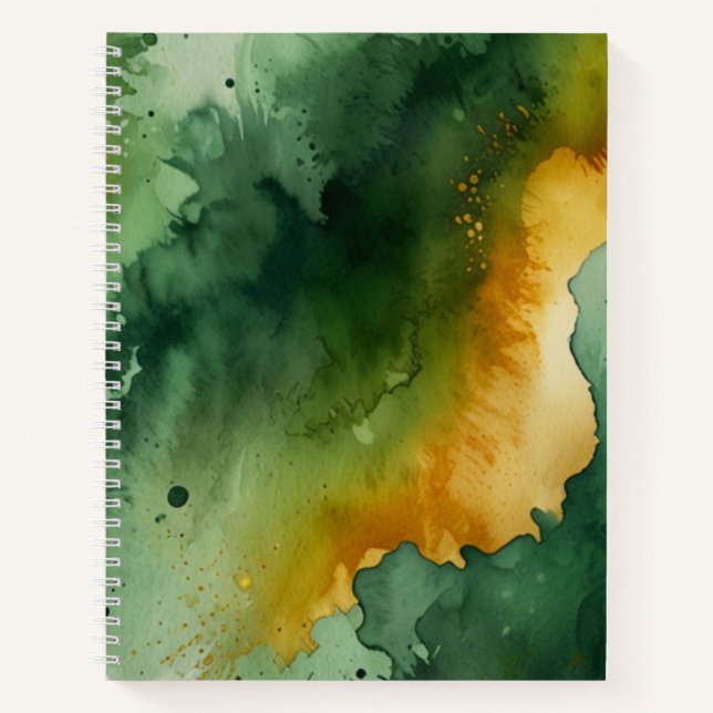 WATERCOLOR PATTERN-Notebook Notizbuch (Vorderseite)