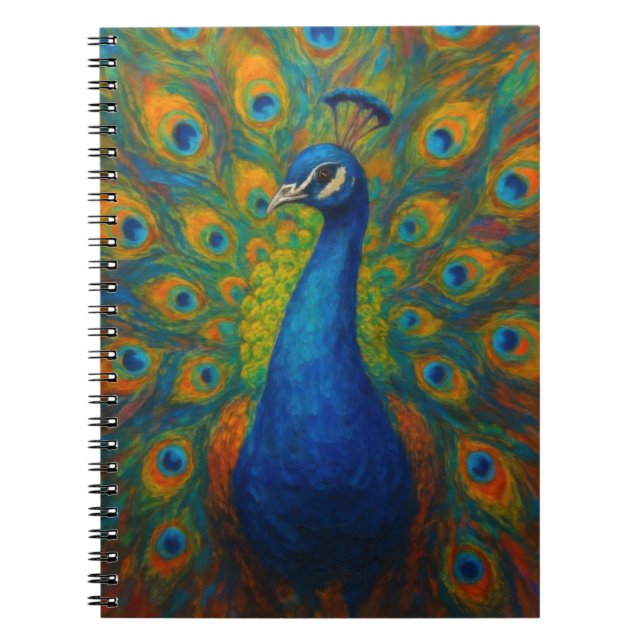 Watercolor Peacock Notizblock (Vorderseite)