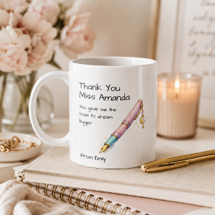 Watercolor Pen Moderne Lehrkräfte Würdigung Kaffeetasse