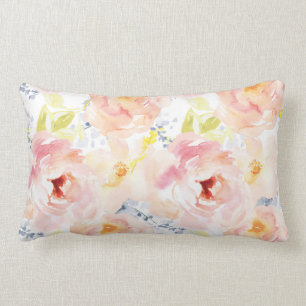 Watercolor-Pfingstrosen-Rosawatercolor-Blume Lendenkissen