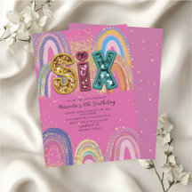 Watercolor pink and gold stars  BirthdaInvitation