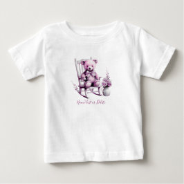 Watercolor Pink Baby Bear Baby T - Shirt
