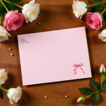 Watercolor Pink Bow Bridal Shower 