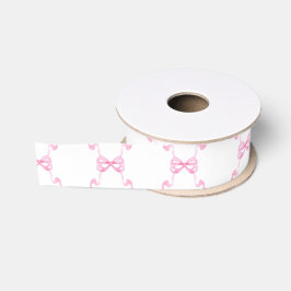 Watercolor Pink Bows Ripsband