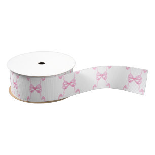 Watercolor Pink Bows Ripsband
