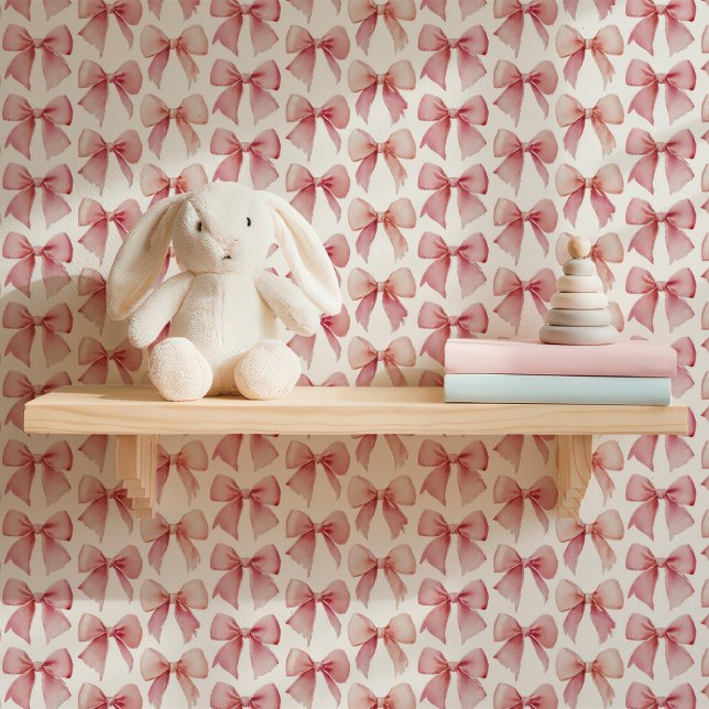 Watercolor Pink Bows Tapete (Von Creator hochgeladen)
