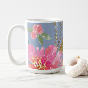 Watercolor Pink Peony Pattern Kaffeetasse