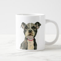 Watercolor Pit Bull Terrier Welpenhund