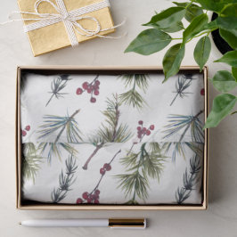 Watercolor Poinsettia Pattern  Seidenpapier