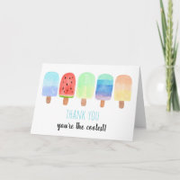 Watercolor Popsicle Blue Boy Birthday