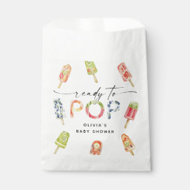 Watercolor Popsicle Ready to Pop Baby Shower Geschenktütchen