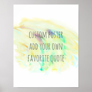 watercolor poster create your own quote wall art