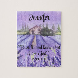 Watercolor Provence Lavender Field Scripting Faith