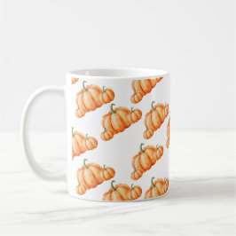 Watercolor Pumpkin Autumn Pattern Kaffeetasse