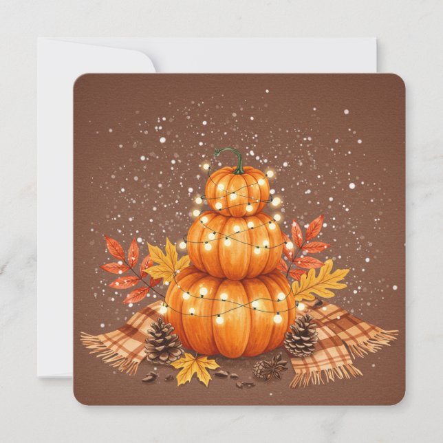 Watercolor pumpkin thanksgiving card  karte (Vorderseite)