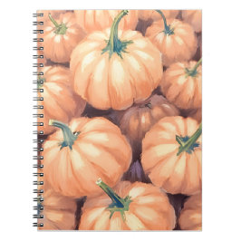 Watercolor Pumpkins Thanksgiving Halloween Notizblock
