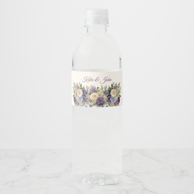 Watercolor Purple Flower Bouquet-Wedding- (Vorderseite)