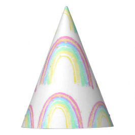Watercolor Rainbow Birthday Partyhütchen